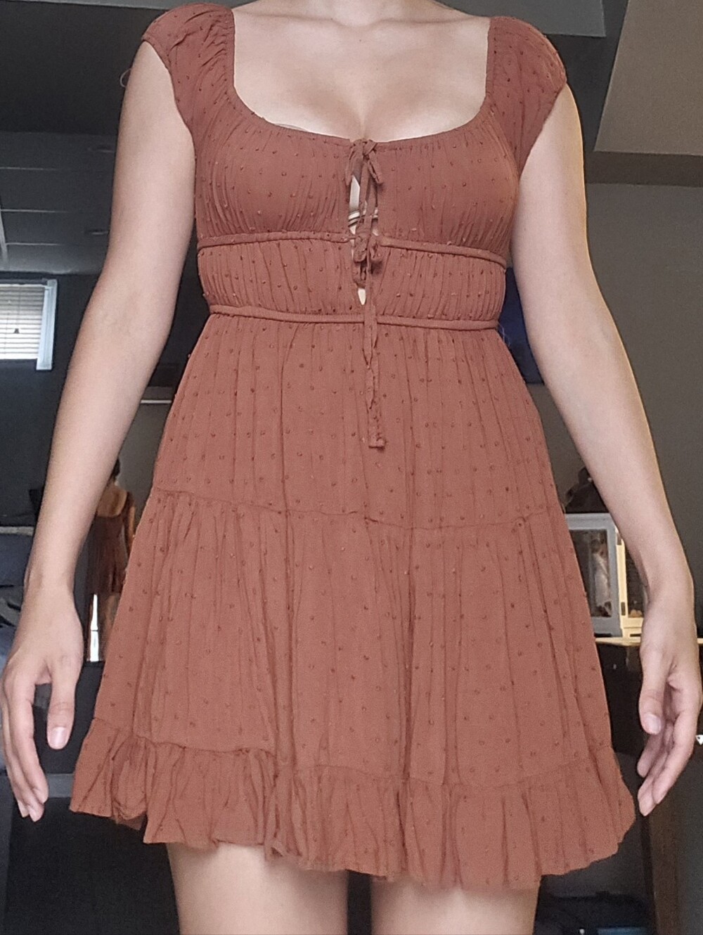 Aeropostale Brown Midi Sundress